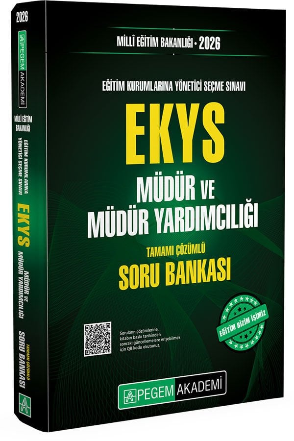 2026 Milli Eğiti Bakanlığı EKYS Müdür Ve Müdür Yardımcılığı Soru Bankası Pegem Yayınları