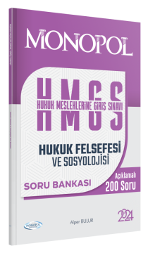 2024 Hmgs Hukuk Felsefesi ve Sosyolojisi Soru Bankası Monopol Yayınları