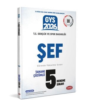 Data Yayınları GYS T.C. Gençlik Ve Spor Bakanlığı Şef Tamamı Çözümlü 5 Deneme Sınavı