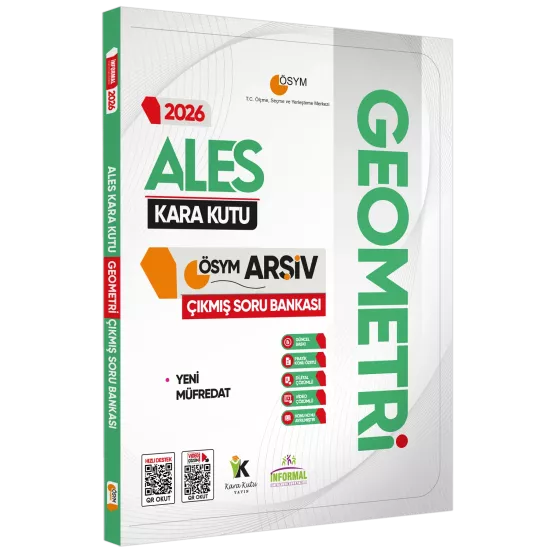 2026 ALES GEOMETRİNİN Kara Kutusu ÖSYM Çıkmış Soru Havuzu Bankası Konu Özetli Video/PDF Çözümlü İnformal Yayınları