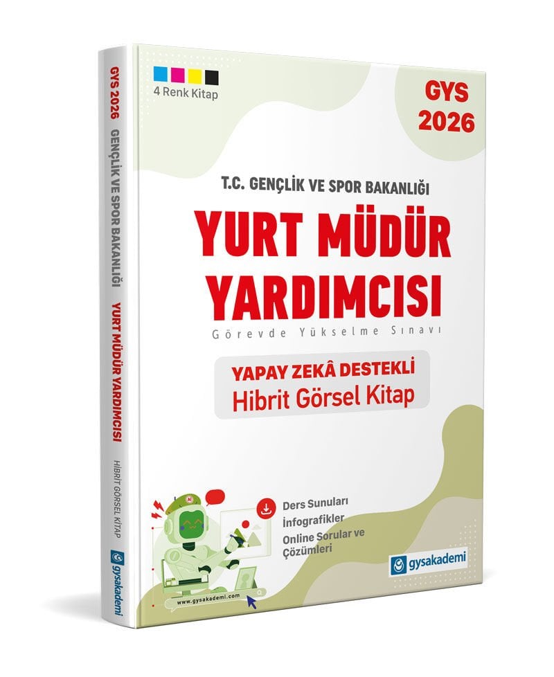 T.C. Gençlik Ve Spor Bakanlığı Yurt Müdür Yardımcısı Yapay Zeka Destekli Hibrit Kitap Gys Akademi Yayınları