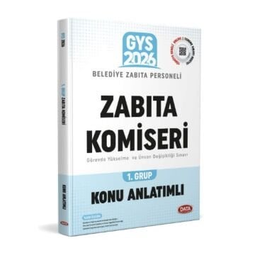 Data Yayınları 2026 Belediye Zabıta Personeli Zabıta Komiseri 1. Grup Konu Anlatımlı
