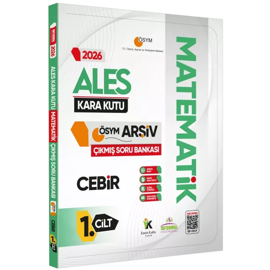 2026 ALES MATEMATİK Kara Kutusu 1.Cilt CEBİR ÖSYM Çıkmış Soru Bankası Konu Özetli Dijital Çözümlü İnformal Yayınları