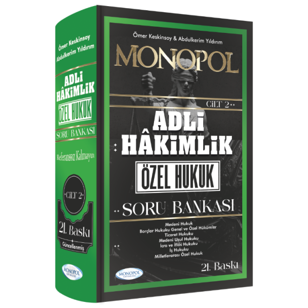 Adli Hakimlik Özel Hukuk Soru Bankası 21. Baskı Monopol Yayınları