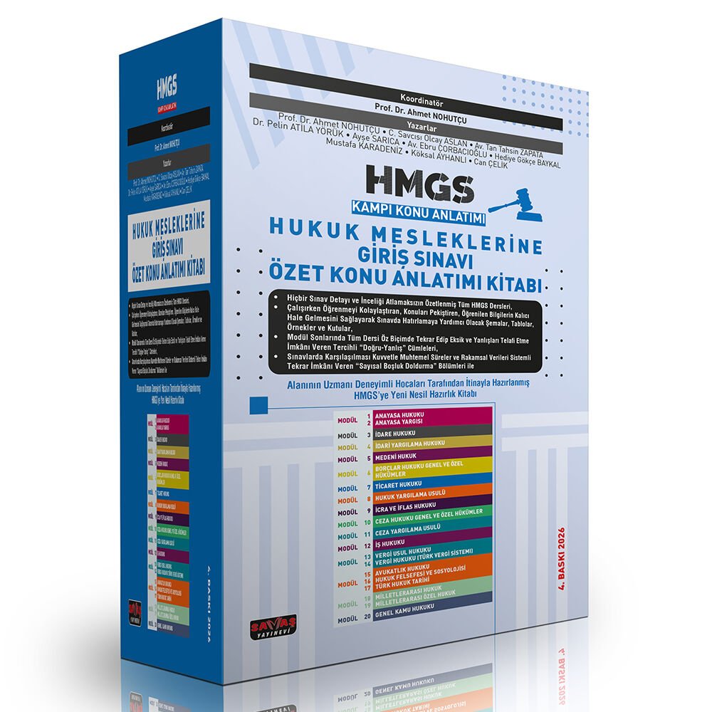 HMGS Kampı Hukuk Mesleklerine Giriş Sınavı Özet Konu Anlatım Kitabı 2026 Savaş Yayınları