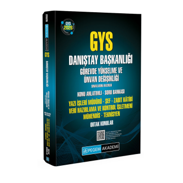 Pegem Akademi 2026 GYS Danıştay Başkanlığı Görevde Yükselme Sınavlarına Hazırlık Konu Anlatımlı Soru Bankası Ortak Konular