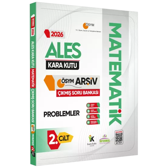 2026 ALES MATEMATİK Kara Kutusu 2.Cilt PROBLEMLER ÖSYM Çıkmış Soru Bankası Özetli Dijital Çözümlü İnformal Yayınları