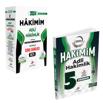 Dizgi Kitap 2024 Hakimim Adli Hakimlik Çözümlü Soru Bankası Seti ve 5 Deneme