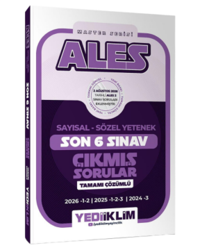 Yediiklim Yayınları 2027 ALES Master Serisi Sayısal Sözel Yetenek Tamamı Çözümlü Son 6 Sınav Çıkmış Sorular