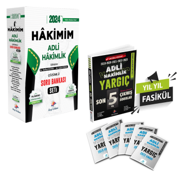 Dizgi Kitap 2024 Hakimim Adli Hakimlik Çözümlü Soru Bankası Seti ve Yargıç Son 5 Yıl Çıkmış Sorular