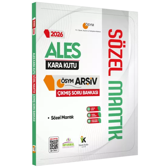 2026 ALES SÖZEL MANTIK Kara Kutu ÖSYM Çıkmış Soru Havuzu Bankası Konu Özetli Dijital Çözümlü İnformal Yayınları