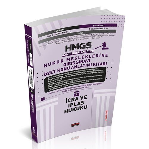 HMGS Özet Konu Anlatımı İcra ve İflas Hukuku Savaş Yayınları