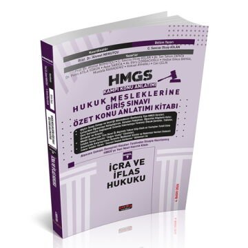 HMGS Özet Konu Anlatımı İcra ve İflas Hukuku Savaş Yayınları