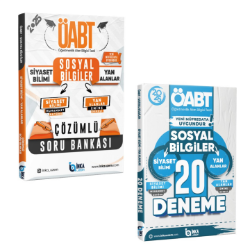 2025 Meb Ags ÖABT Sosyal Bilgiler Öğretmenliği Siyaset Bilimi ve Yan Alanlar Çözümlü Soru Bankası ve Deneme Seti İnka Uzem
