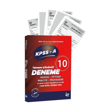 4T Yayınları KPSS A Grubu Tamamı Çözümlü 10’lu Alan Denemeleri