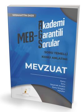 Pelikan Yayınları MEB – AGS Mevzuat Soru Temelli Konu Anlatımı