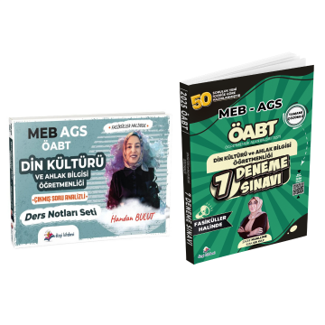 Dizgi Kitap Meb Ags ÖABT Din Kültürü ve Ahlak Bilgisi Öğretmenliği Çıkmış Soru Analizli Konu Anlatım ve 7 Deneme Sınavı Seti