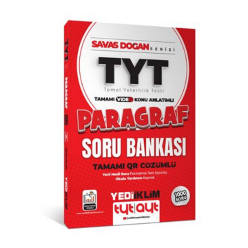 2025 TYT Savaş Doğan Serisi Tamamı Video Konu Anlatımlı ve QR Çözümlü Paragraf Soru Bankası Yediiklim Yayınları
