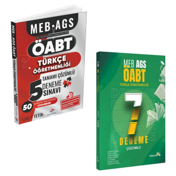 Dizgi Kitap Meb Ags Türkçe Öğretmenliği Video Çözümlü 5 Deneme Sınavı ve Türkçecim TV ÖABT Türkçe Öğretmenliği 7 Deneme Seti