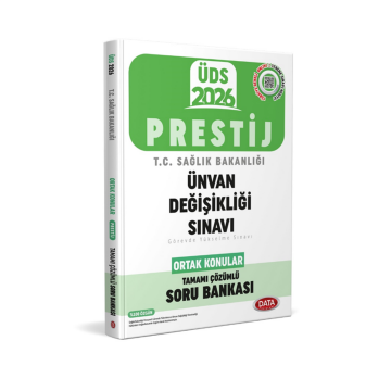 Data Yayınları T.C. Sağlık Bakanlığı Ünvan Değişikliği Sınavı Ortak Konular Prestij Tamamı Çözümlü Soru Bankası
