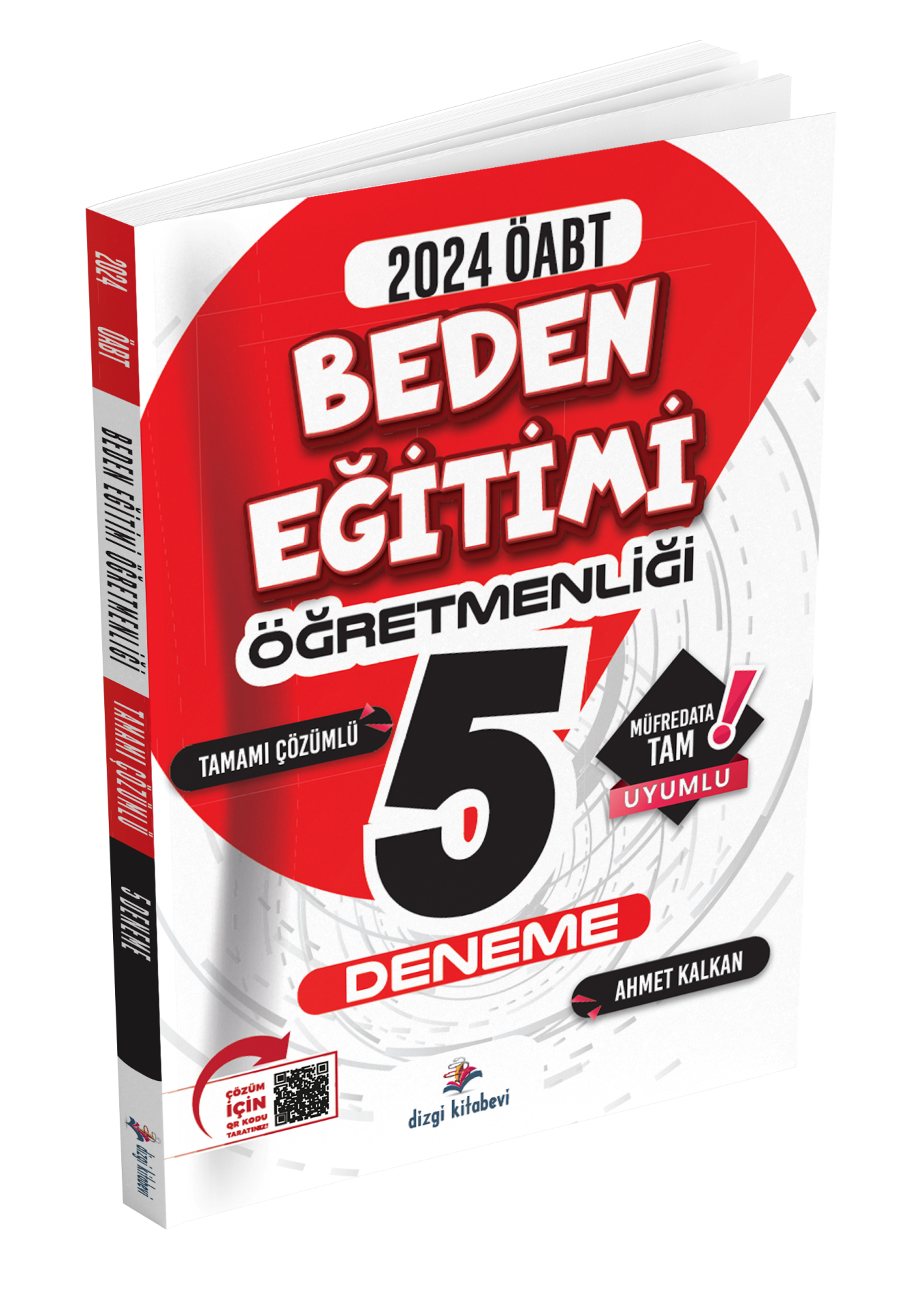 Dizgi Kitap Beden Eğitimi Öğretmenliği Qr Çözümlü  5 Deneme Sınavı - Ahmet Kalkan 2024