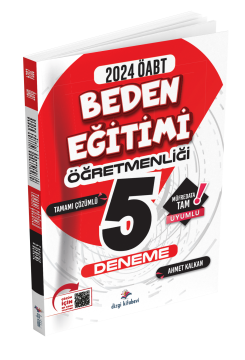 Dizgi Kitap Beden Eğitimi Öğretmenliği Qr Çözümlü  5 Deneme Sınavı - Ahmet Kalkan 2024