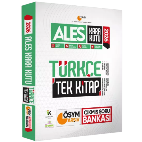 2026 ALES Kara Kutu Türkçe TEK KİTAP ÖSYM Arşiv Çıkmış Soru Bankası Konu Özetli Dijital Çözümlü İnformal Yayınları