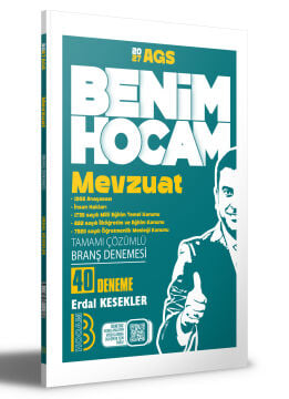 Benim Hocam Yayınları 2027 MEB-AGS Mevzuat Tamamı Çözümlü 40 Branş Deneme - Erdal Kesekler