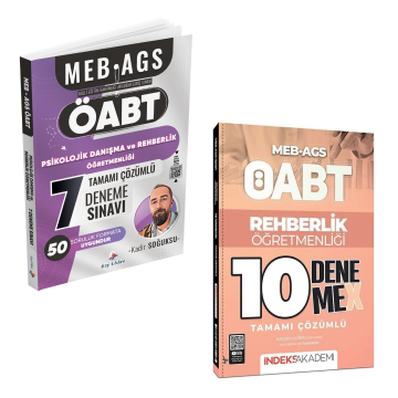 Dizgi Kitap 2025 Meb Ags ÖABT Psikolojik Danışma ve Rehberlik Öğretmenliği PDF Çözümlü 7 Deneme ve İndeks Akademi Rehberlik Öğretmenliği 10 DenemeX Seti
