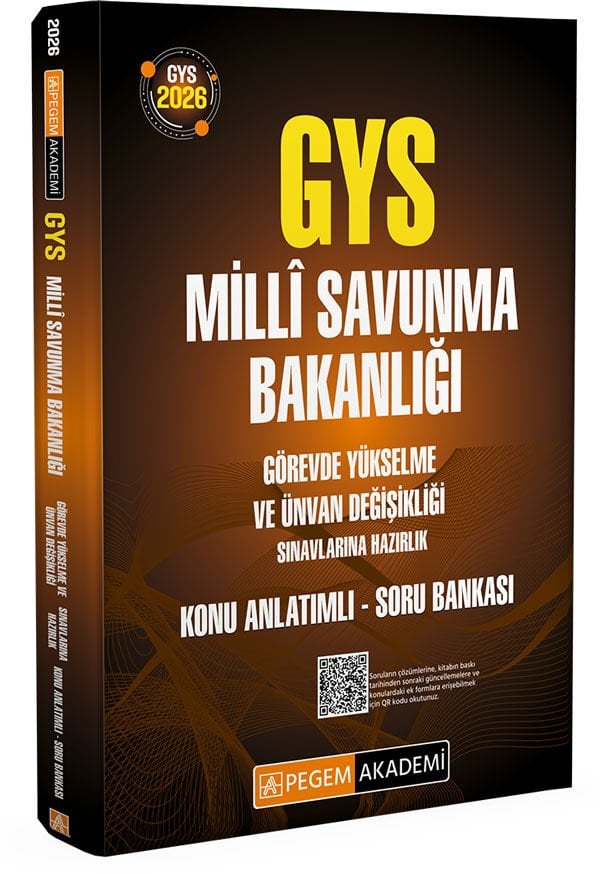 2026 GYS Milli Savunma Bakanlığı Görevde Yükselme ve Ünvan Değişikliği Sınavı Konu Anlatımlı Soru Bankası Pegem Yayınları