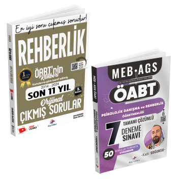 Dizgi Kitap 2025 Meb Ags ÖABT Rehberlik Öabt'nin Rehberi Konularına Göre Tasnif Edilmiş Son 11 Yıl Orijinal Video Çözümlü Çıkmış Sorular ve Tamamı PDF Çözümlü 7 Deneme Sınavı Seti