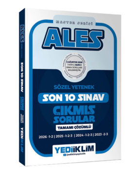 Yediiklim Yayınları 2027 ALES Master Serisi Sözel Yetenek Tamamı Çözümlü Son 10 Sınav Çıkmış Sorular