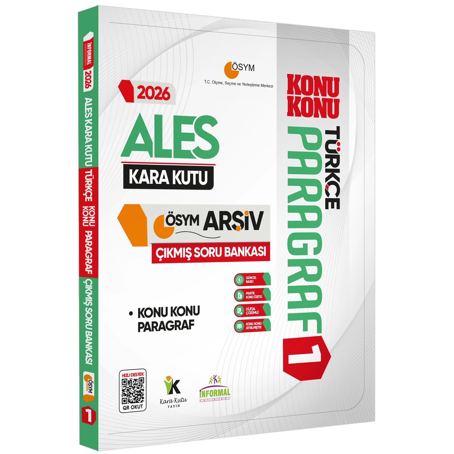 2026 ALES Türkçenin Kara Kutusu PARAGRAF 1 KONU KONU ÖSYM Çıkmış Soru Bankası Konu Özetli Çözümlü İnformal Yayınları
