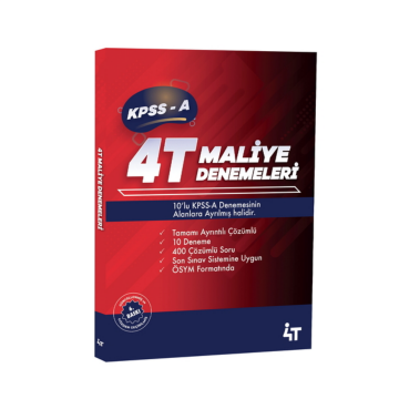 4T Yayınları KPSS A Grubu Maliye Denemeleri Tamamı Çözümlü 10 Deneme