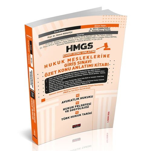 HMGS Özet Konu Anlatımı Avukatlık Hukuku Hukuk Felsefesi ve Sosyolojisi Türk Hukuk Tarihi Savaş Yayınları
