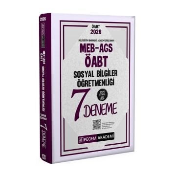 2026 MEB AGS ÖABT Sosyal Bilgiler Öğretmenliği Tamamı Çözümlü 7 Deneme Pegem Yayınları