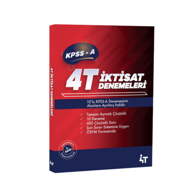 4T Yayınları KPSS A Grubu İktisat Denemeleri Tamamı Çözümlü 10 Deneme