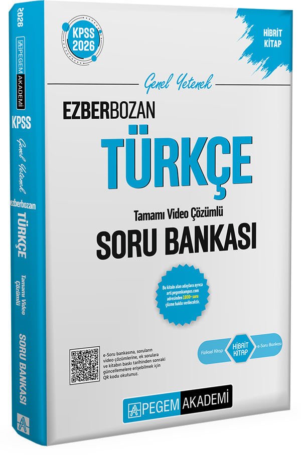 2026 KPSS Genel Yetenek Genel Kültür Ezberbozan Türkçe Tamamı Video Çözümlü Soru Bankası Pegem Yayınları