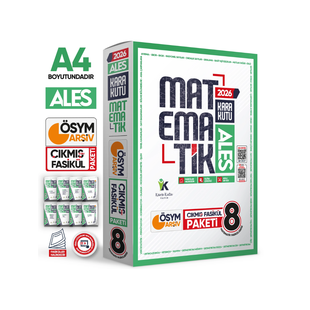 2026 ALES MATEMATİK Kara Kutu 8li Fasikül SETİ ÖSYM Çıkmış Soru Bankası Çözümlü Modüler PAKET İnformal Yayınları