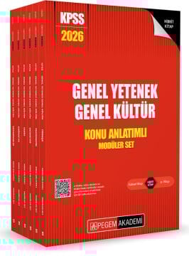 2026 KPSS Genel Yetenek Genel Kültür Lisans Konu Anlatımlı Modüler Set - (6 Kitap) Pegem Yayınları
