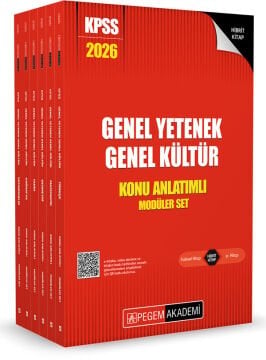 Pegem Akademi 2026 KPSS Genel Yetenek Genel Kültür Lisans Konu Anlatımlı Modüler Set - (6 Kitap)