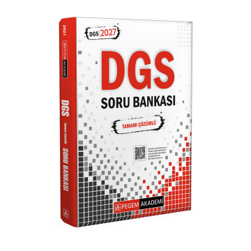 Pegem Yayınları 2027 DGS Tamamı Çözümlü Soru Bankası