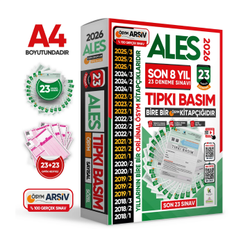 2026 ALES ÖSYM Tıpkı Basım EN EKONOMİK Çıkmış Soru 23lü Deneme Paketi Video/PDF Çözüm Türkiye Geneli İnformal Yayınları