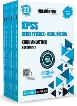 2026 KPSS Ortaöğretim Konu Anlatımlı Modüler Set Genel Yetenek Genel Kültür (6 Kitap) Pegem Akademi