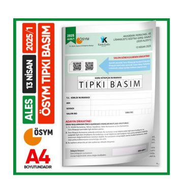 ALES 2025/1 ÖSYM Tıpkı Basım Çıkmış Soru Deneme Kitapçığı Video/PDF Çözümlü Türkiye Geneli İnformal Yayınları