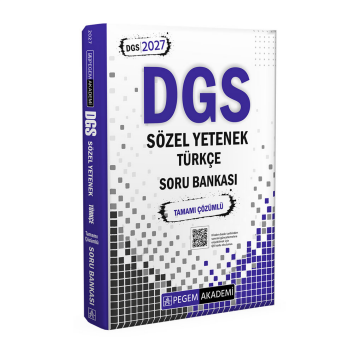 Pegem Akademi 2027 DGS Sözel Yetenek Türkçe Tamamı Çözümlü Soru Bankası