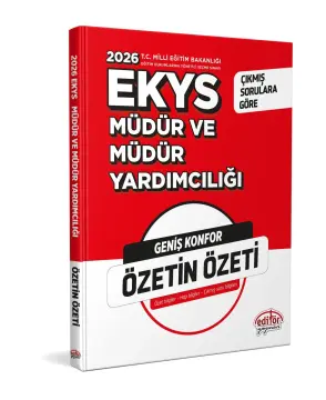 Editör Yayınları 2026 MEB EKYS Müdür ve Yardımcılığı Özetin Özeti