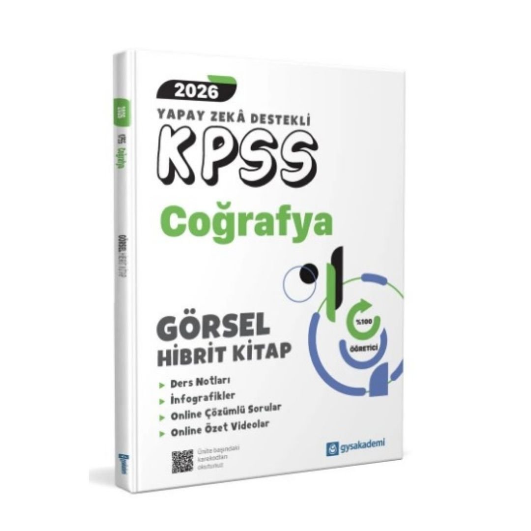 2026 Kpss Coğrafya Yapay Zeka Destekli Görsel Hibrit Kitap GYS Akademi Yayınları