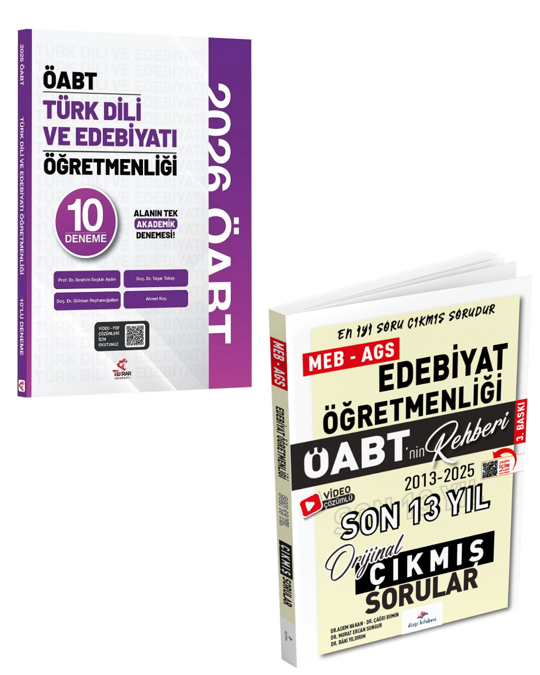 Dizgi Kitap 2026 Meb Ags ÖABT Türk Dili ve Edebiyatı Öğretmenliği Son 13 Yıl Çıkmış Sınav Soruları & ÖABT Türk Dili ve Edebiyatı Öğretmenliği 10 Deneme Çözümlü Tekrar Akademi Yayınları Seti