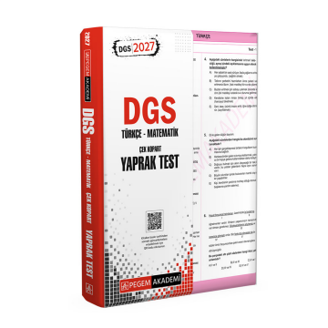 Pegem Akademi 2027 DGS Türkçe-Matematik Çek Kopart Yaprak Test
